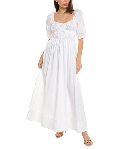 Shop Staud Maxi Faye Dress In White