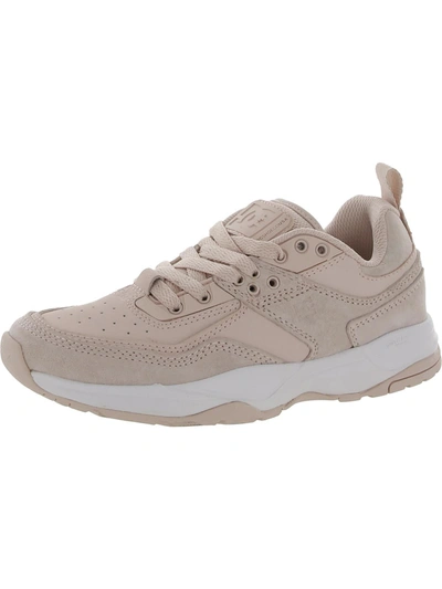 Shop Dc E. Tribeka Se Womens Suede Moisture Resistant Athletic And Training Shoes In Beige