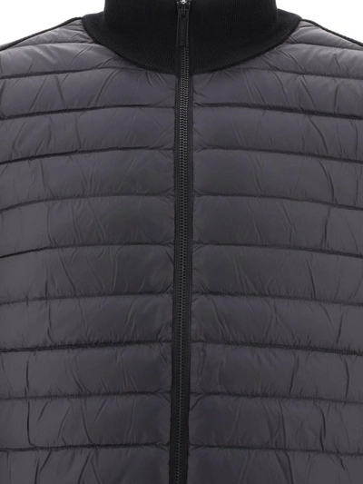 Shop Canada Goose "hybridge Knit" Down Jacket In Black