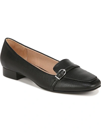 Shop Lifestride Catalina Womens Faux Leather Buckle Loafer Heels In Black