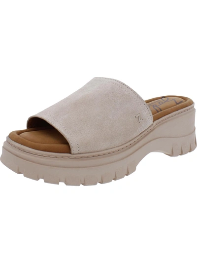 Shop Zodiac Halle Womens Cushioned Footbed Slip On Platform Sandals In Grey