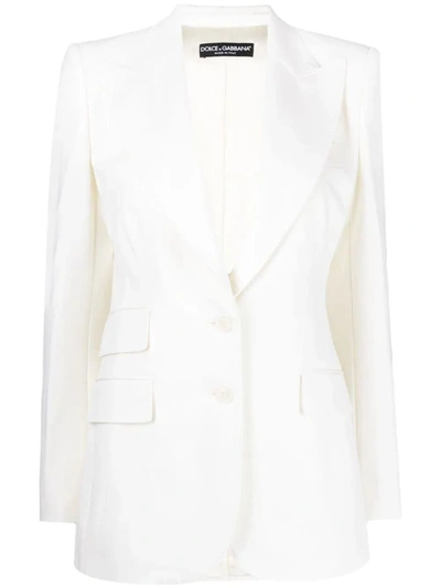 Shop Dolce & Gabbana Turlington Single-breasted Jacket Clothing In White