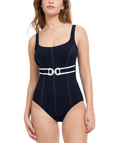 Shop Profile By Gottex California Girl Round Neck One-piece In Black