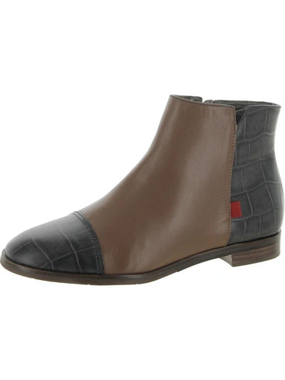 Shop Marc Joseph Herald Sq Womens Leather Round Toe Ankle Boots In Brown