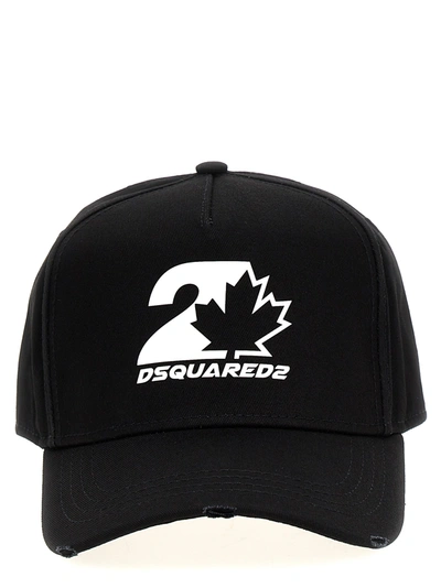 Shop Dsquared2 Dsquared Hats In White/black