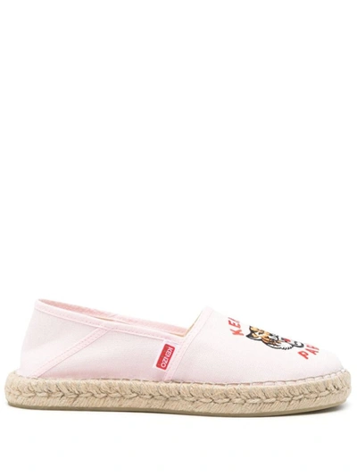 Shop Kenzo Espadrille Slip-on Shoes In 34 Faded Pink