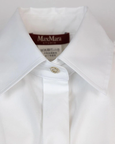 Shop Max Mara Studio Shirt In Optical White