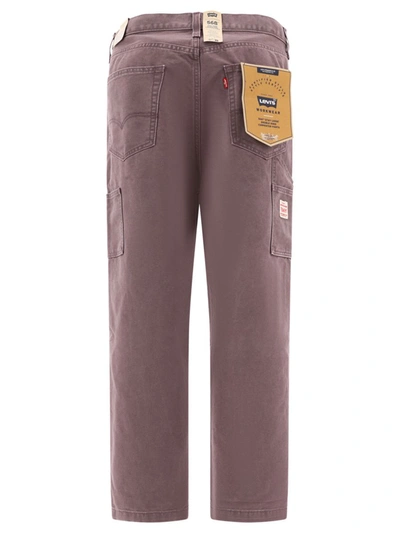 Shop Levi's "568™ Stay Loose Double-knee" Trousers In Purple