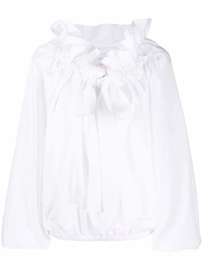 Shop Patou Puff Sleeve Blouse Clothing In White
