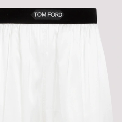 Shop Tom Ford Silk Satin Pijama Pants In Nude & Neutrals