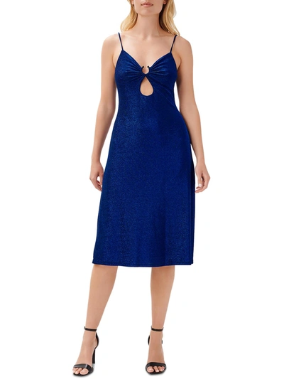 Shop Aidan Mattox Womens Metallic Keyhole Cocktail And Party Dress In Multi