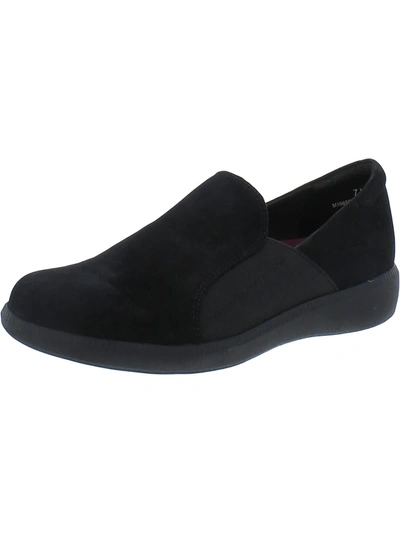 Shop Munro Clay Womens Suede Slip-on Loafers In Black