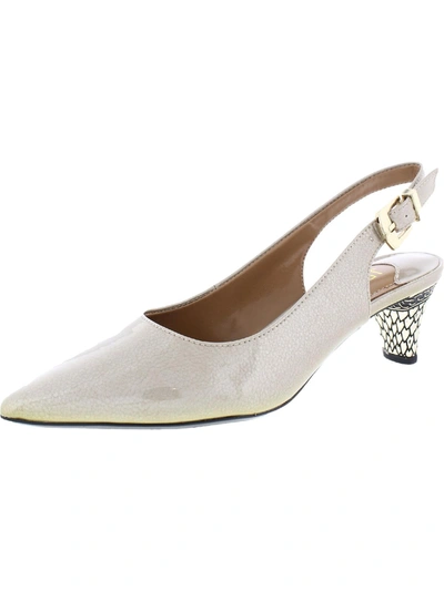 Shop J. Reneé Mayetta Womens Patent Slingback Pointed Toe Heels In White