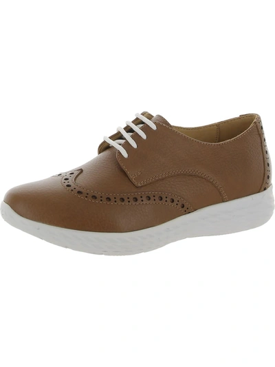Shop Driver Club Usa Raleigh Womens Leather Lace-up Oxfords In Brown