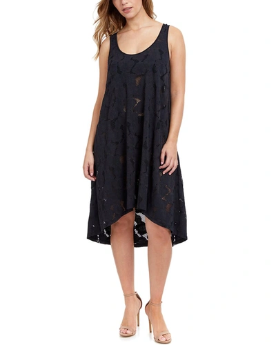 Shop Profile By Gottex Late Bloomer Round Neck Mesh Dress In Black