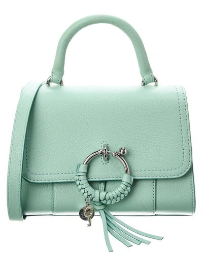 Shop See By Chloé Joan Ladylike Leather Satchel In Blue