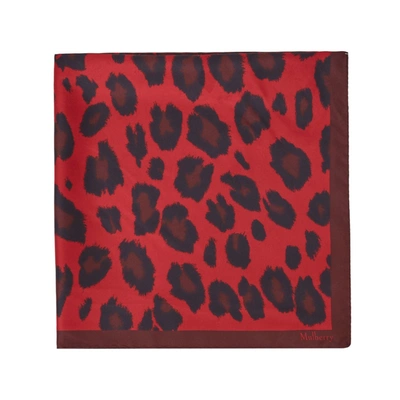 Shop Mulberry Leopard Square In Red