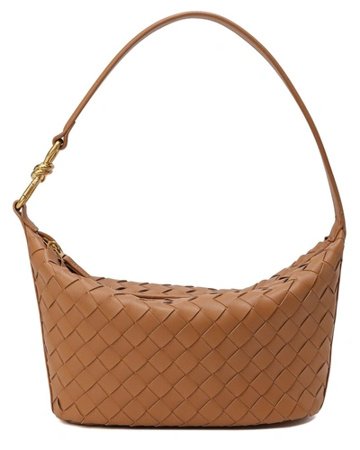 Shop Tiffany & Fred Paris Woven Leather Hobo Shoulder Bag In Brown