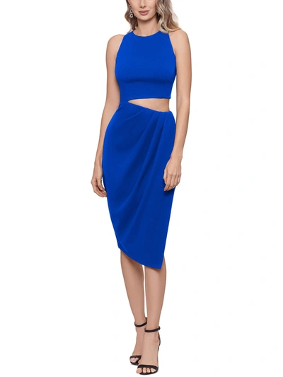 Shop Aqua Womens Cut-out Knee-length Cocktail And Party Dress In Blue