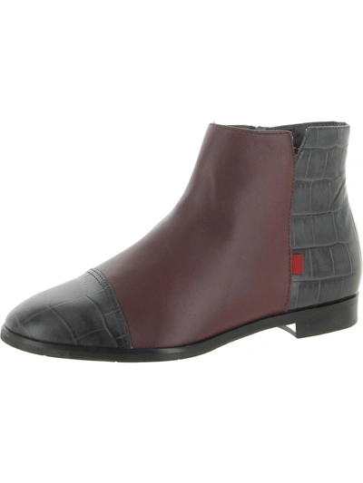 Shop Marc Joseph Herald Sq Womens Leather Round Toe Ankle Boots In Black