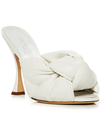 Shop Giambattista Valli Womens O Leather Mules In White