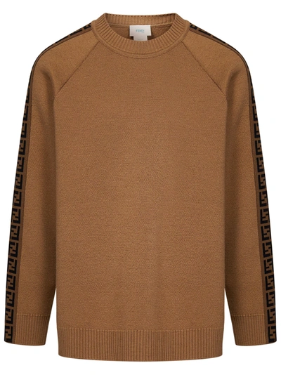 Shop Fendi Kids Sweater In Marrone