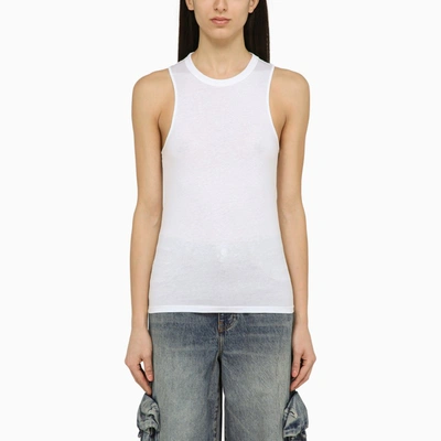 Shop Calvin Klein | White Tank Top With Braided Back