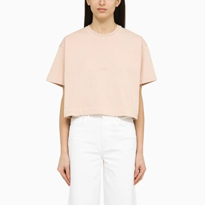 Shop Autry | Peony Rose Cotton Cropped T-shirt In Pink