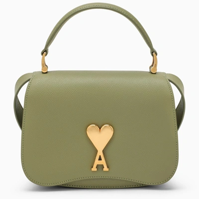 Shop Ami Alexandre Mattiussi Ami Paris | Small Olive Green Leather Paris Paris Bag