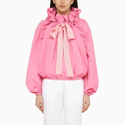 Shop Patou Shirt With Pink Balloon Sleeves