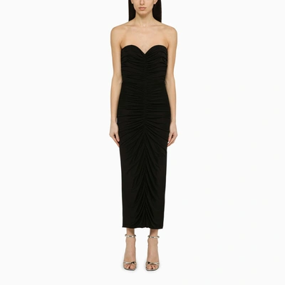 Shop Costarellos Black Silk-blend Aveline Dress