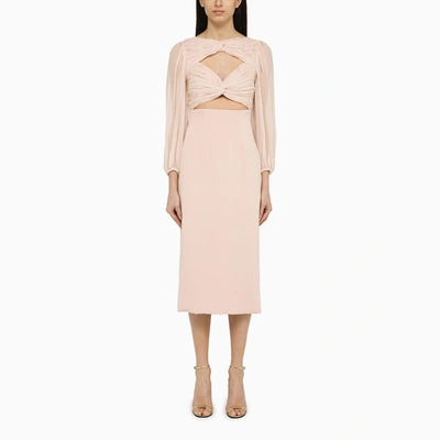 Shop Costarellos | Arwenne Light Pink Silk Midi Dress