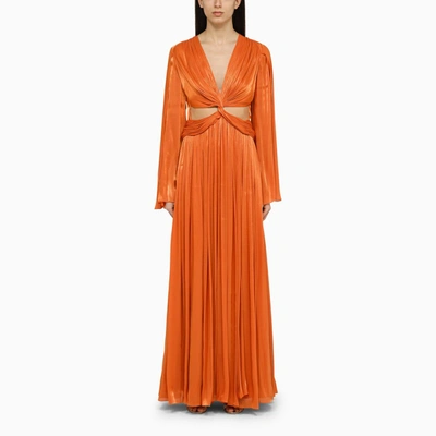 Shop Costarellos | Orange Draped Long Dress