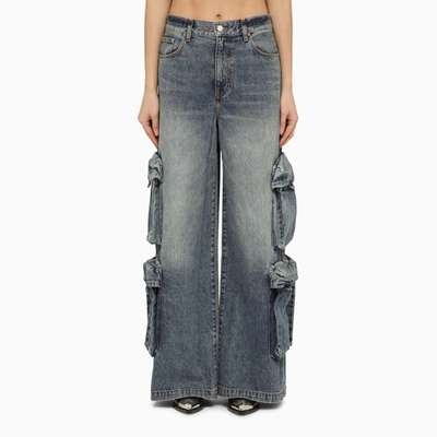 Amiri Straight-leg Cargo Jeans In Blue