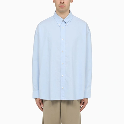 Shop Studio Nicholson Light Blue Cotton Button-down Shirt