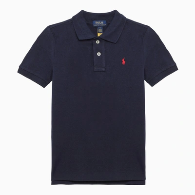 Polo Ralph Lauren Embroidered-logo Polo Shirt In Blue