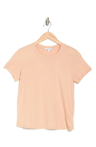 Shop James Perse Cotton T-shirt In White Peach