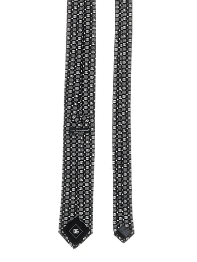 Shop Dolce & Gabbana Logo Tie In White/black