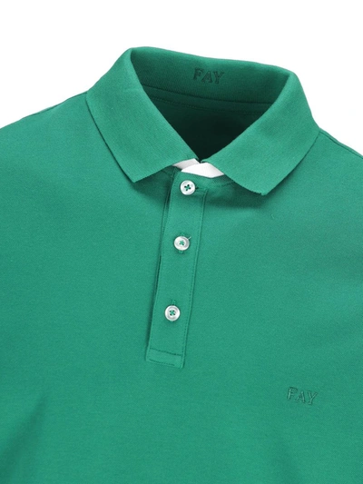 Shop Fay T-shirts And Polos In Medium Green Bell Pepper