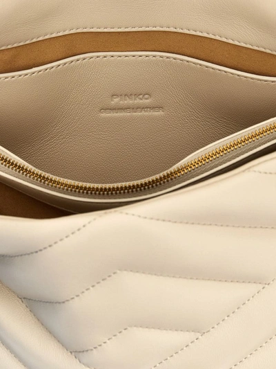 Shop Pinko 'classic Love Bag Click Puff' Crossbody Bag In White