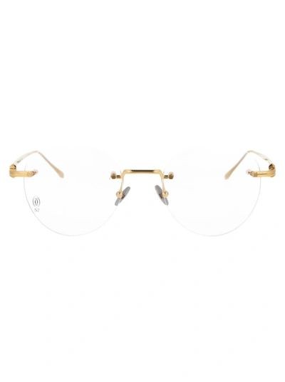 Shop Cartier Optical In 002 Gold Gold Transparent