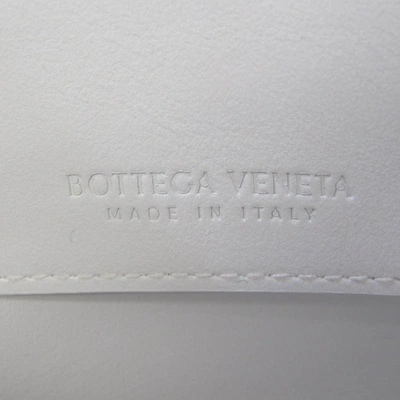 Shop Bottega Veneta Intrecciato White Leather Wallet  ()