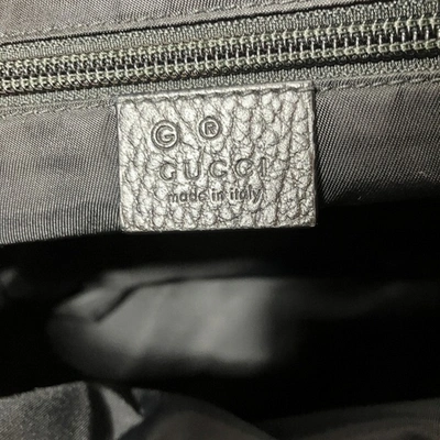 Shop Gucci Gg Nylon Black Synthetic Backpack Bag ()