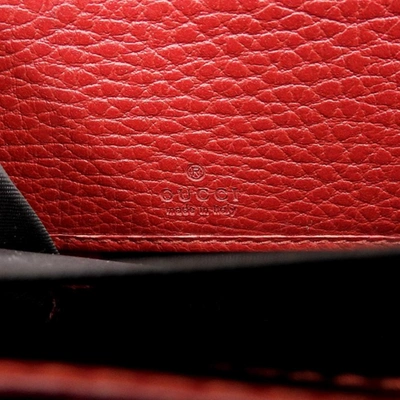 Shop Gucci Zip Around Red Leather Wallet  ()