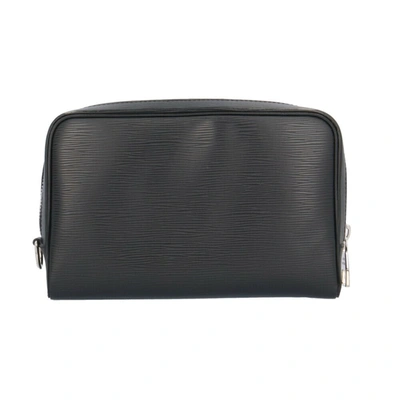 Pre-owned Louis Vuitton Neo Hoche Black Leather Clutch Bag ()