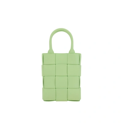 Shop Bottega Veneta Cassete Mini Handbag In Green