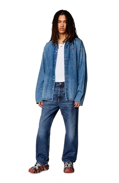 Shop Diesel 2010 D-mac Straight Leg Jeans In Denim