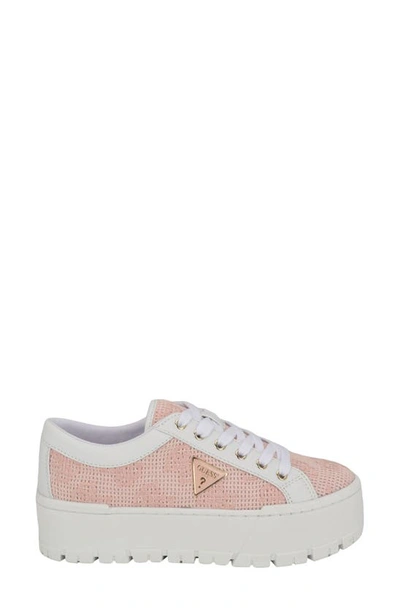 Shop Guess Tesie Platform Sneaker In Pink
