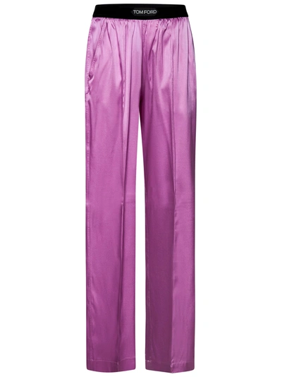 Shop Tom Ford Trousers In Viola