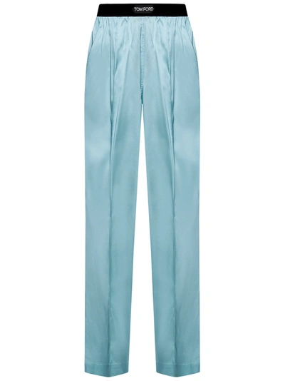 Shop Tom Ford Trousers In Azzurro